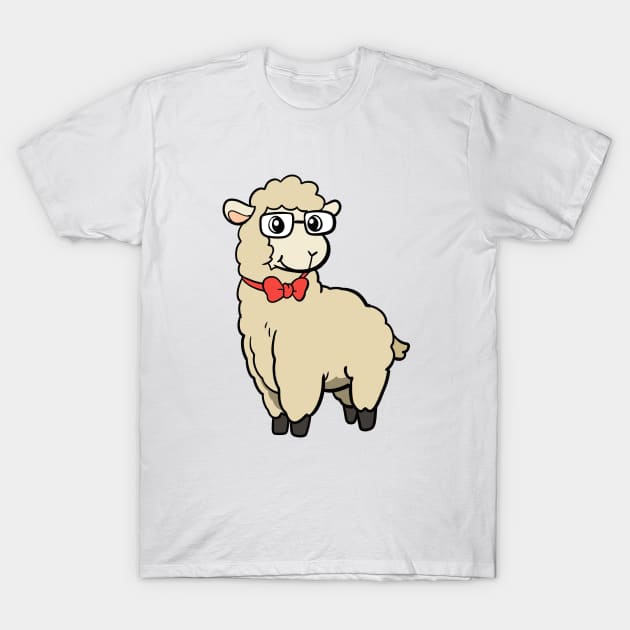 Nerdy Llama T-Shirt by WildSloths